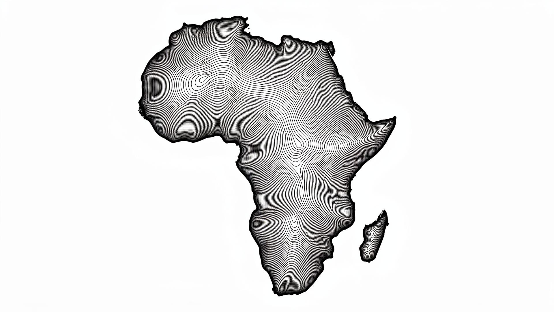 Topographic visualisation of Africa